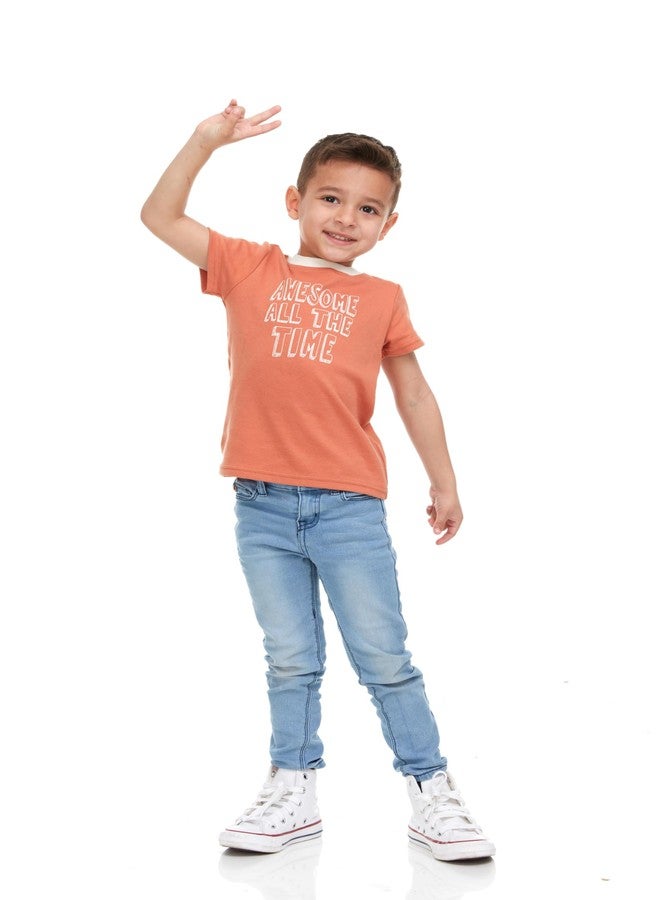 Cudlie 5-Pack Toddler/Baby Boy Short Sleeve Shirts - Premium Quality T-Shirt Tops for Lightweight Comfort and Style.Multipack Infants and Childrens Essentials. - Image 3