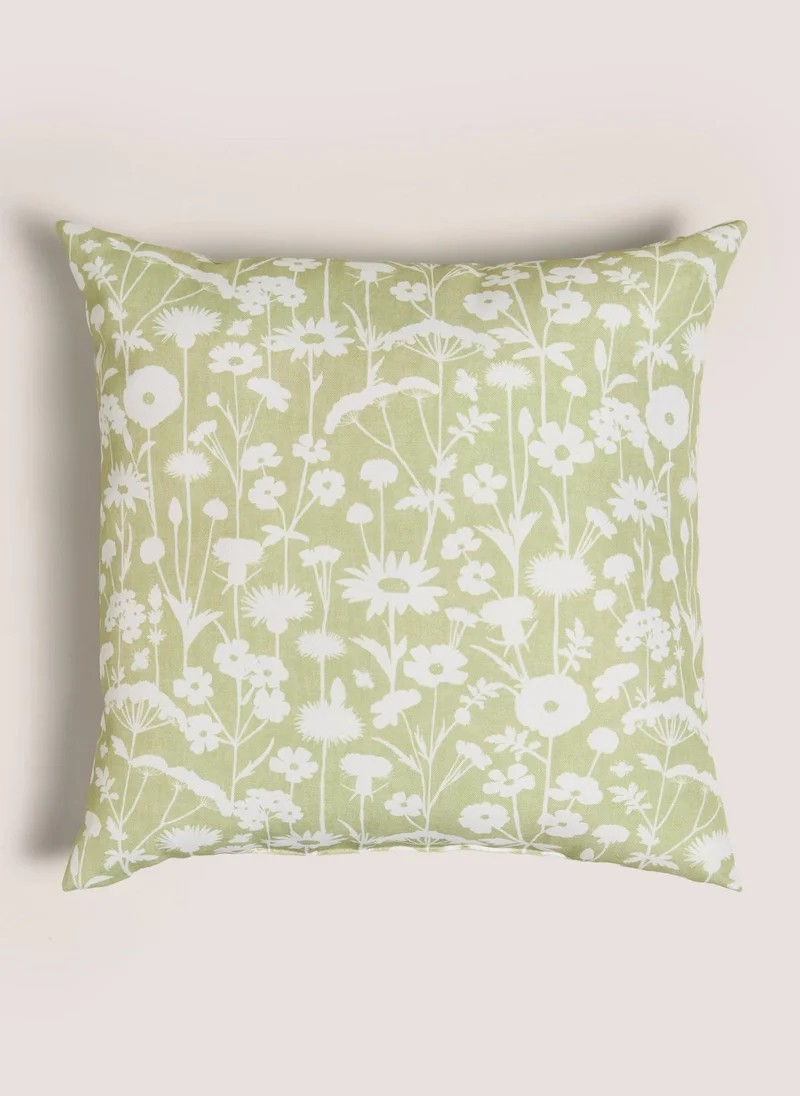 Matalan Outdoor Green Floral Cushion