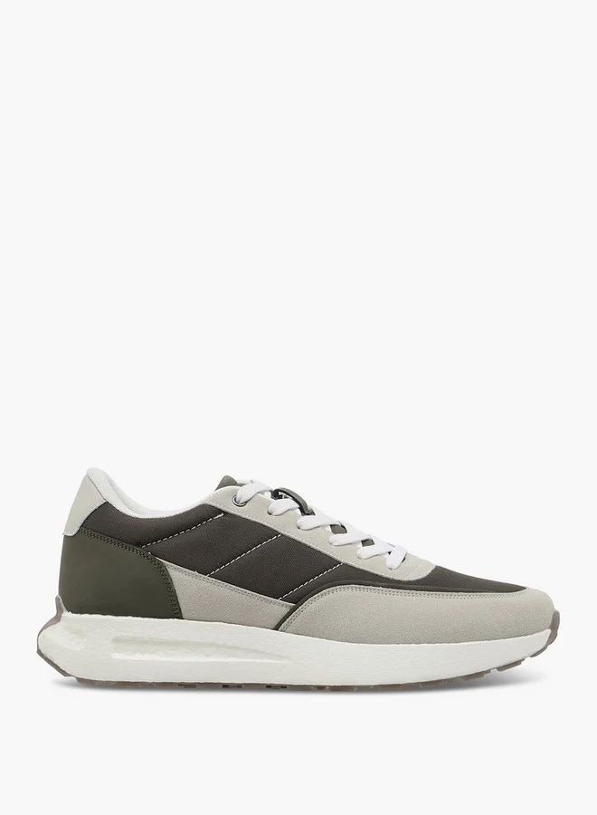 LBL by Shoexpress Men's Panelled Sneakers with Lace-Up Closure