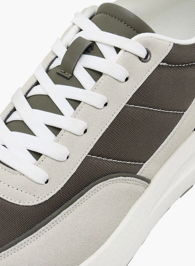 LBL by Shoexpress Men's Panelled Sneakers with Lace-Up Closure