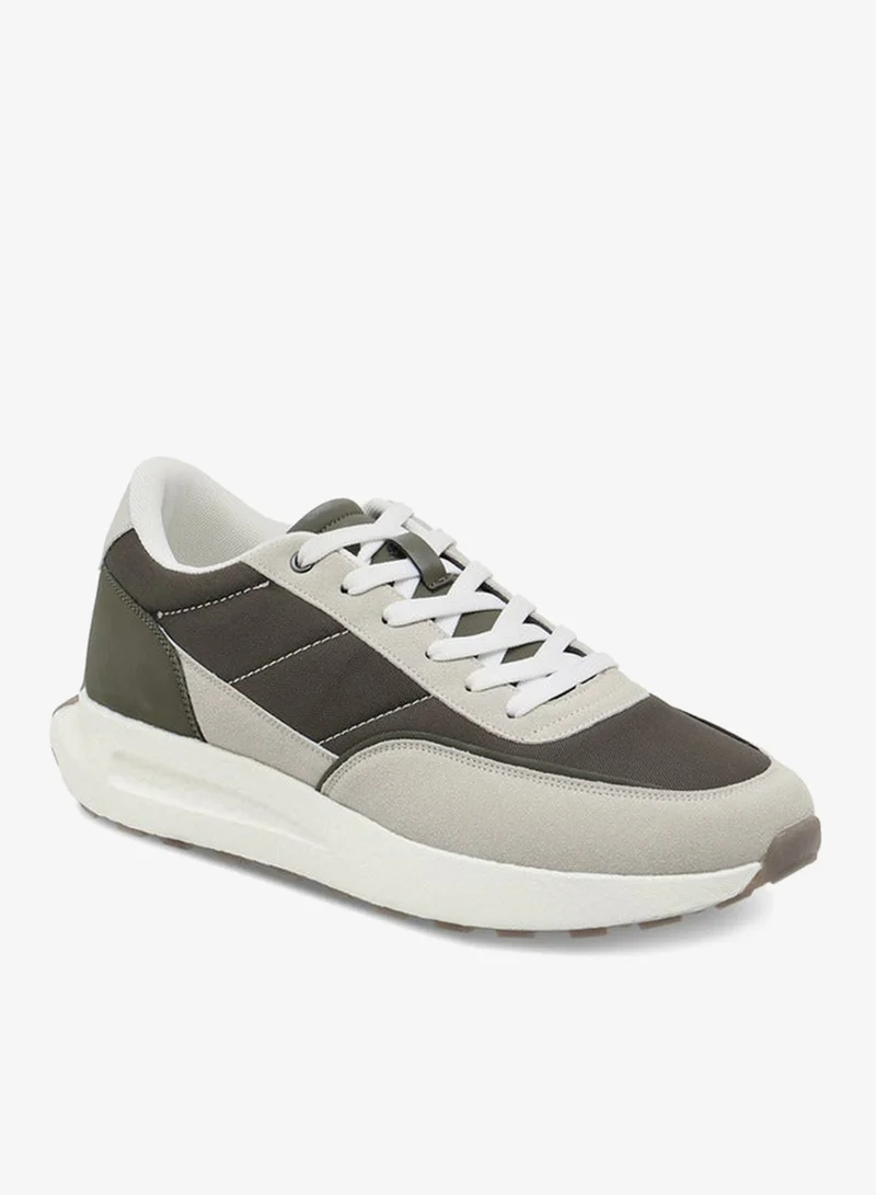 LBL by Shoexpress Men's Panelled Sneakers with Lace-Up Closure