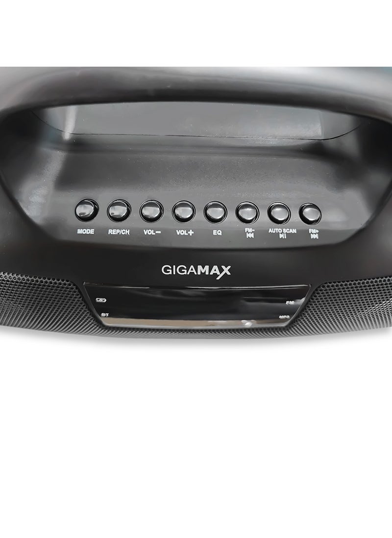 Gigamax - Portable Bluetooth Speaker GM-111 System (USB Port, AUX Input Jack, TF Micro Card SD, Black) - Image 1