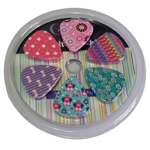 NewEights Girly Guitar Picks Set - Medium Celluloid 12-pack - Unique Colorful Designs - Best Gifts for Girls Kids Teens Daughter Granddaughter Women - Thanksgiving Christmas New Year Holidays Presents - Image 1
