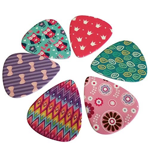 NewEights Girly Guitar Picks Set - Medium Celluloid 12-pack - Unique Colorful Designs - Best Gifts for Girls Kids Teens Daughter Granddaughter Women - Thanksgiving Christmas New Year Holidays Presents - Image 3