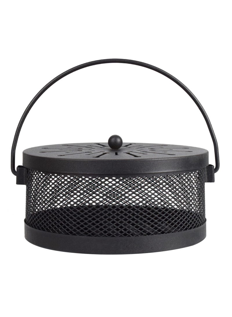 SYOSI Tech Mosquito Coil Holder Incense Coil,Exquisite Metal Burner Indoor Outdoor Long-Lasting Camping Use Portable Repellent 6.2 Inches Diameter(Black)  - Image 4