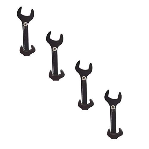 Xinally 4pcs Vintage Wrench Shape Hooks, Black Wall Hooks for Bathroom Kitchen Home or Office Use for Hanging Clothes, Hats, Towels, Clothes, Keys and Other Miscellaneous Items - Image 1
