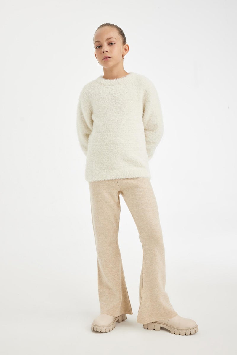 ديفاكتو بنطلون تريكو بناتي شارلستون فلير فيت برجل واسع - Image 2