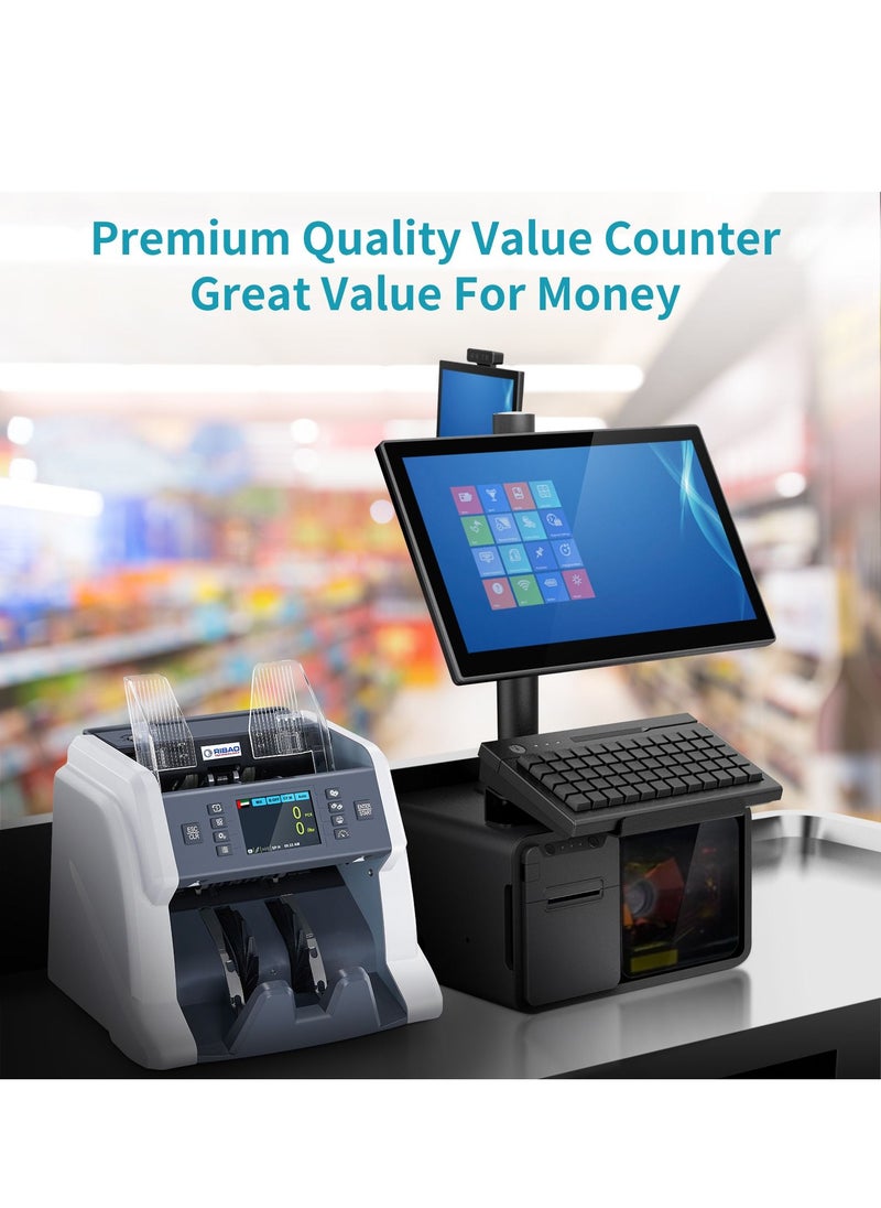 Ribao - RIBAO TECHNOLOGY BC-40 Money Counting Machine CIS/UV/MG/IR Counterfeit Detection Mixed denomination Cash Value counting for AED/OMR/USD/EURO - Image 1