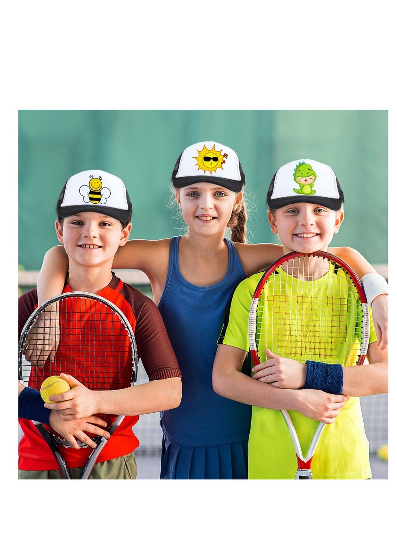Excefore - 12 Pack Adjustable Sublimation Blank Hats Baseball Caps, Printing Custom Polyester Plain Mesh Trucker Hat, Suitable for Outdoor, Unisex - Image 1
