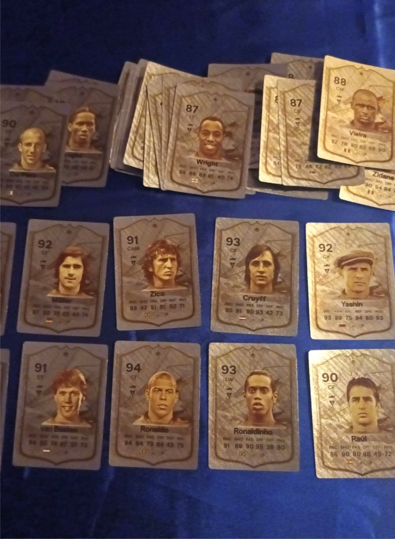 55 Piece World Football Star Card Collection Set, Black - Image 2
