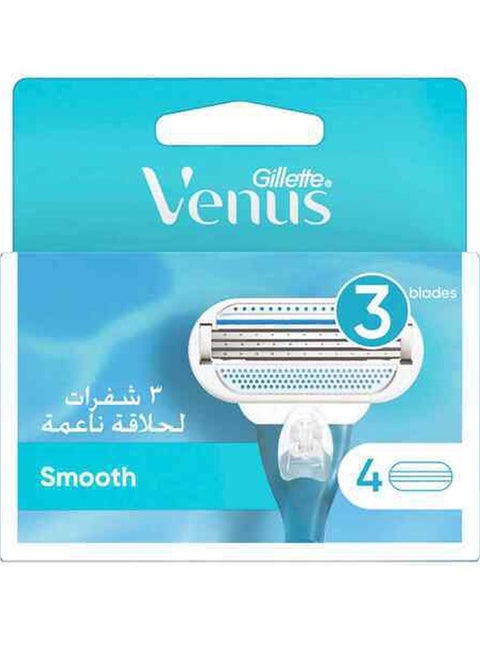 Gillette Venus Women's Razor Blade Refills Blue 4 count