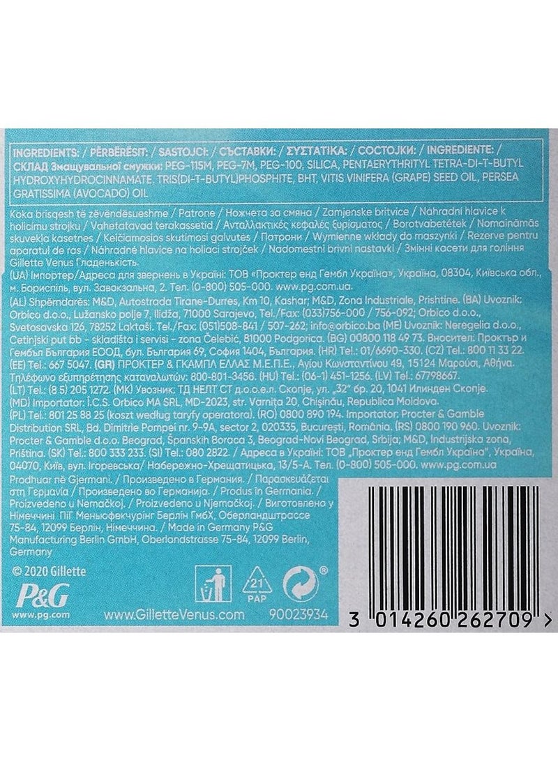 عبوات شفرات حلاقة جيليت فينوس للنساء باللون الأزرق 4 عدد - Image 2