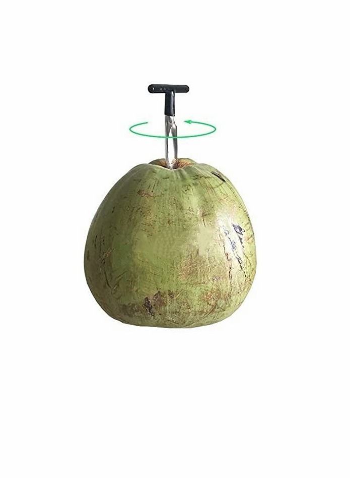 Excefore Coconut Opener for Fresh Green Young Coconut Water - Works With Peeled Thai Young White Coconuts - Open in Seconds Super Safe Easy and Fast - Image 4
