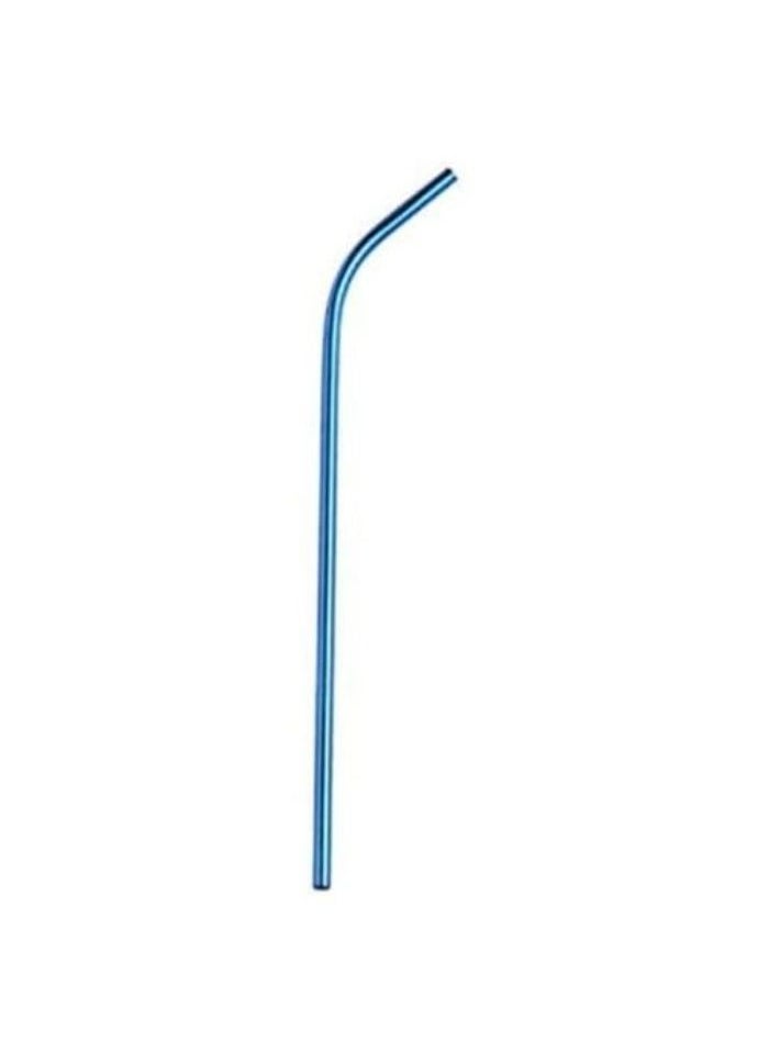 Stainless Steel Drinking Straws, Reusable with Brush, Set of 3, Blue
