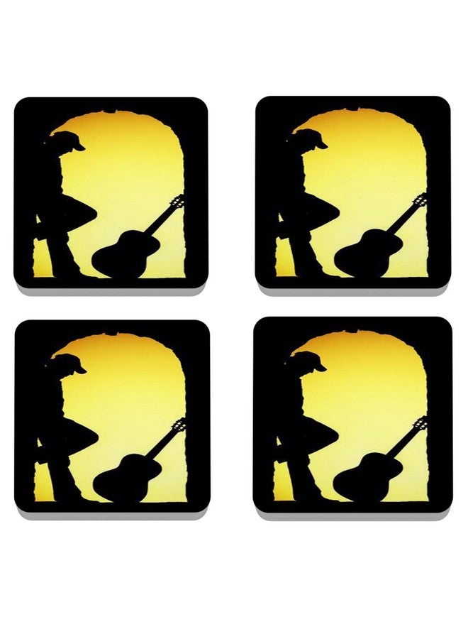 OUTFITQUE Set of Mix Funny Designs, MDF Wood Material Coasters for Home and Kitchen, Office Table, Dining Table, Home Decor (co-231) - Image 1