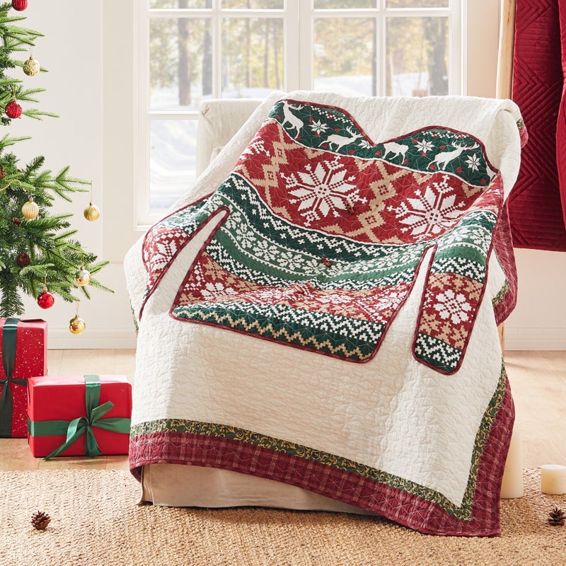 Greenland Home Fashions Ugly Sweater Red Accessory Throw - Image 1