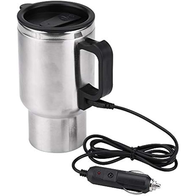 MAKINGTEC Car Kettle Boiler 450Ml Heating Travel Cup Stainless Steel Mug Coffee Cup Warmer With Dc 12V Charger - Image 1
