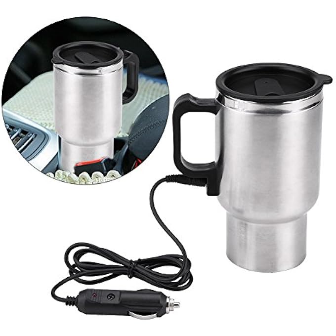 MAKINGTEC Car Kettle Boiler 450Ml Heating Travel Cup Stainless Steel Mug Coffee Cup Warmer With Dc 12V Charger - Image 5