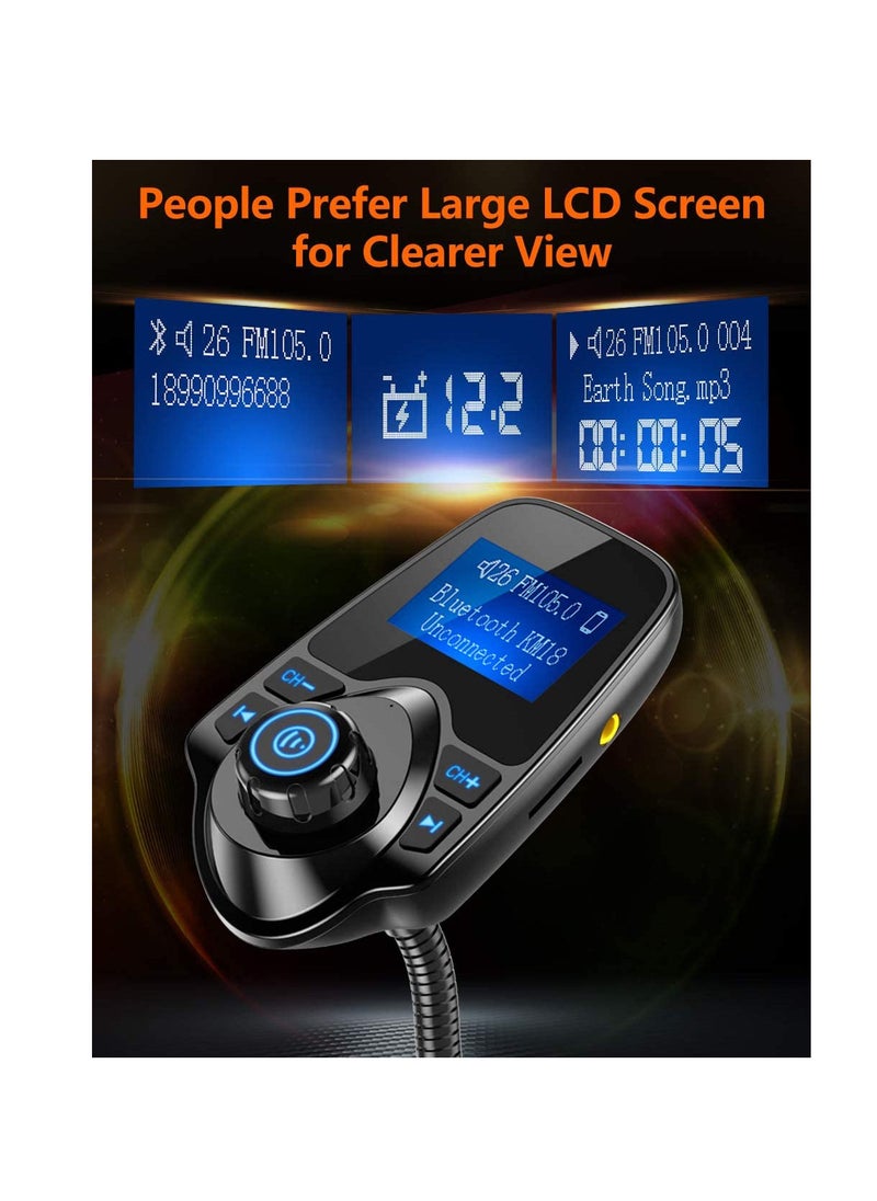 RDN - T10 Bluetooth Wireless Car MP3 Player FM Transmitter Black - Image 1