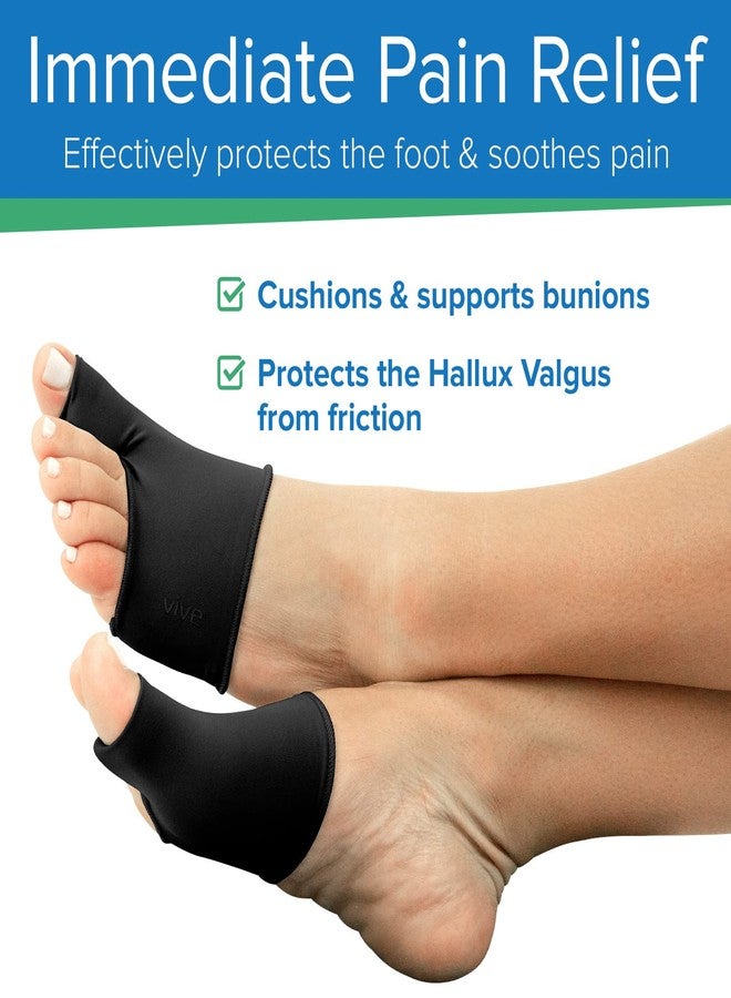 VIVEsole Gel Bunion Corrector Sleeve for Women & Men - Big Toe Separator Cushion - Fix Bunions No Surgery, All Day Relief in Shoes - Injured Foot Correction Orthopedic Protector Pad (Black, Medium) - Image 2