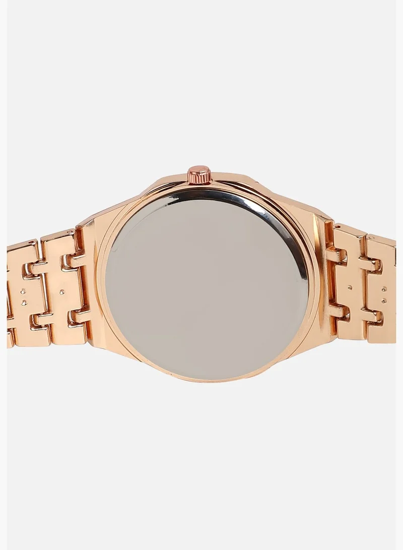 Haute Sauce Stainless Steel Strap Casual Round Analog Watch For Women