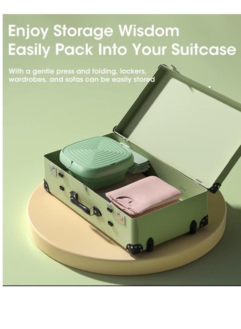 Mini Foldable Washing Machine for Baby Clothes  Underwear or Small Things, Portable Foldable Turbine Washing Machine with Drain Basket for Apartment  Camping  Travel  Gift for Friends or Family 8L - Image 5