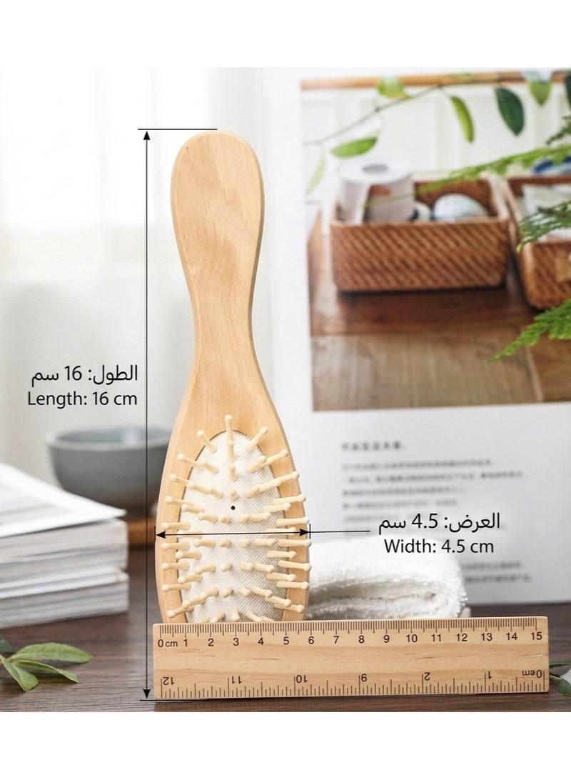 فرشاة شعر بشعيرات خشبية - تحفيز تدليك فروة الرأس لنمو الشعر، هدية مثالية لجميع انواع الشعر - Image 3