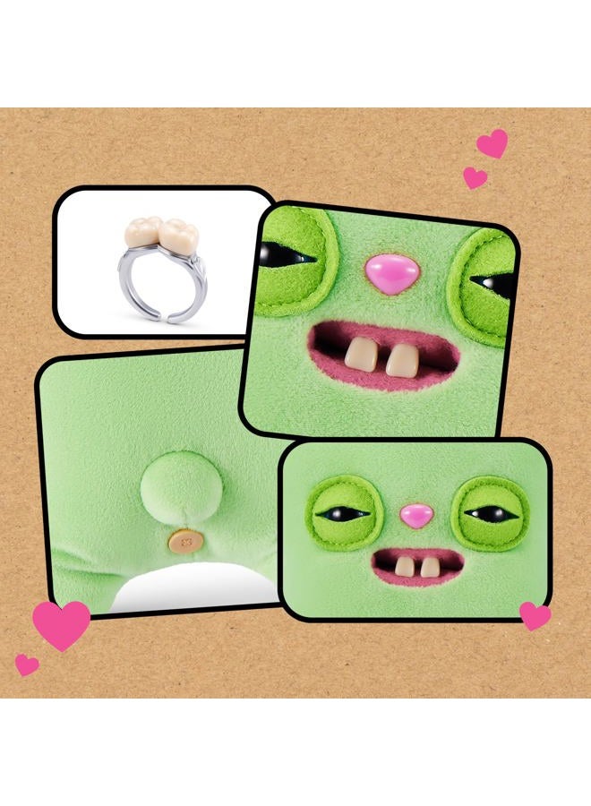 Fuggler دمى زورو زفاف فاج 22 سم - مجموعة من 2 - ألعاب قماشية مضحكة قبيحة مع أسنان تشبه الإنسان وحلقة أسنان، ألعاب قماشية قابلة للجمع للأطفال، المراهقين، والبالغين المعجبين - Image 5