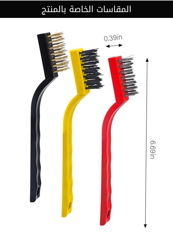ATRI Oven Cleaning Brush, Set of Three Home Gas Stove Cleaning Brushes Made of Brass, Nylon and Stainless Steel  - Image 5