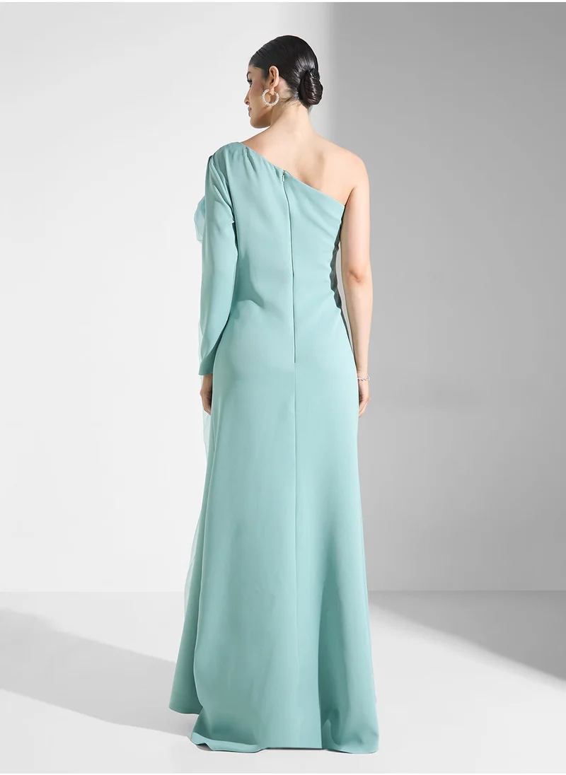 Iyra One-Shoulder Evening Dress