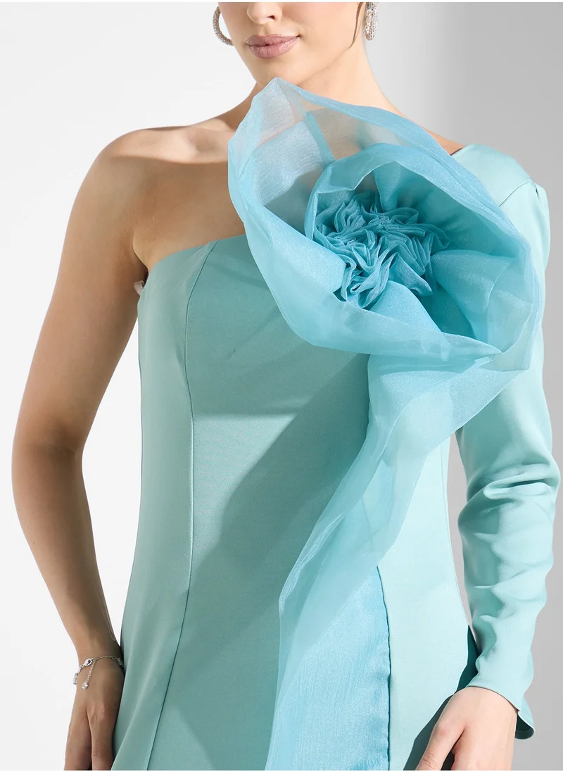 Iyra One-Shoulder Evening Dress
