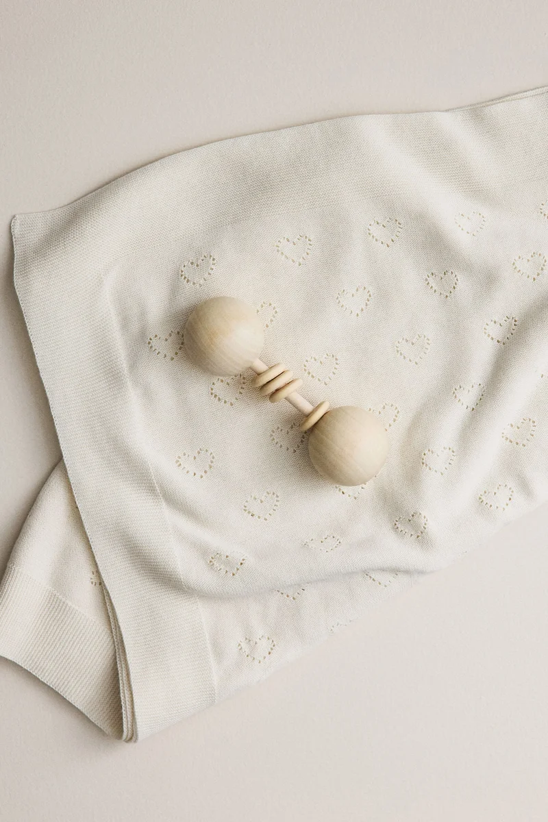 اتش اند ام بطانية للأطفال من القطن المنقوش