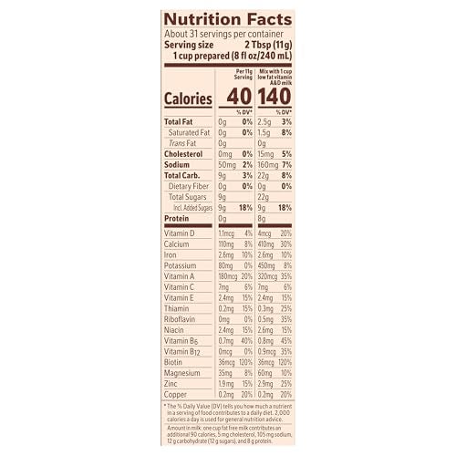 Ovaltine NESTLE OVALTINE Chocolate Malt Mix, 12 oz. Canister Easy to Prepare Fortified Malt Beverage - Image 4