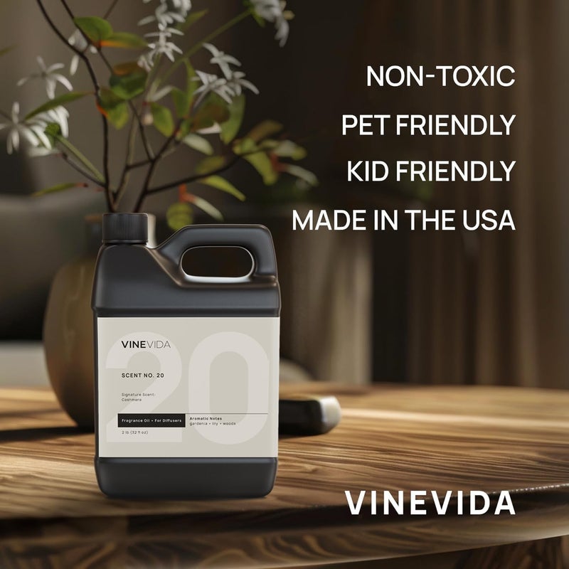 VINEVIDA [32 Fl Oz] Cashmere Fragrance Oil for Cold Air Diffusers, Essential Oils for Diffuser Oil Refill & Air Freshener Room Spray - Image 5