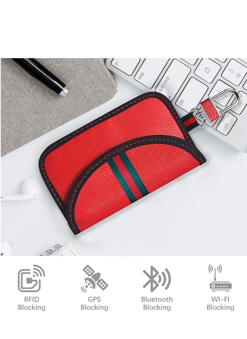 Faraday Pouch for Car Keys, 2 Pack Car Key Signal Blocking Pouch, Keyless Signal Blocking Key Case,RFID Anti-Theft Faraday Bag for Car Security, Anti-theft Signal Blocking Pouch car gift set