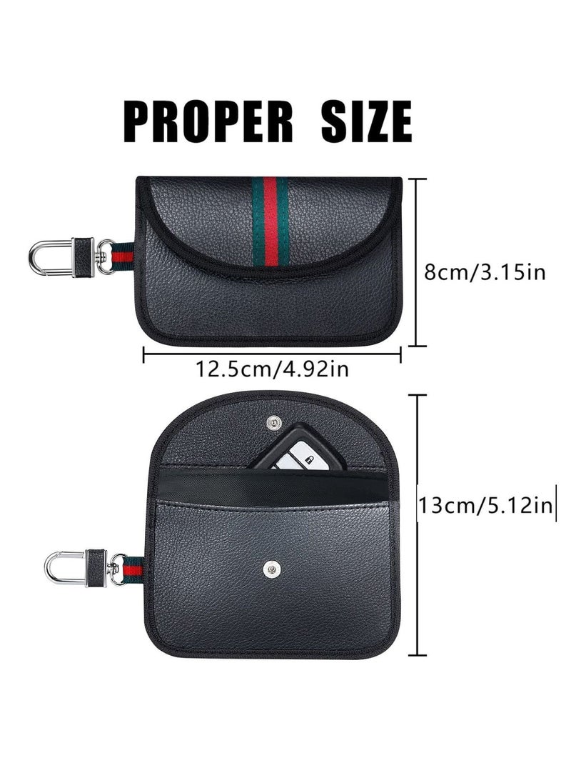 Faraday Pouch for Car Keys, 2 Pack Car Key Signal Blocking Pouch, Keyless Signal Blocking Key Case,RFID Anti-Theft Faraday Bag for Car Security, Anti-theft Signal Blocking Pouch car gift set