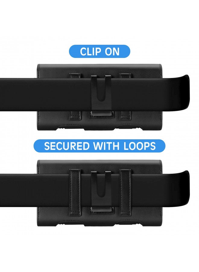 Mopaclle Mopaclle Holster for iPhone 15 Pro Max 15 Plus 14 Pro Max 12 Pro Max, Galaxy S23 Plus S22 Plus S21+S8+ A32 A52 A73 Cell Phone Belt Clip Holster Pouch with Belt Holder Case (Fits/w Phone Thin Case)  - Image 4