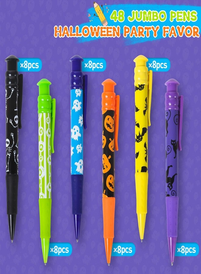 Shemira Halloween Party Favor for Kids, 48 Pcs Jumbo Pen in 6 Assorted Theme Designs for Trick or Treating, Goodie Bag Filler, Miniatures, School Classroom Rewards - Image 3