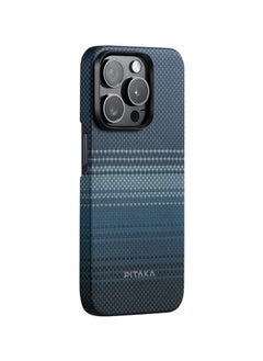 PITAKA Magsafe Case for iPhone15 Pro 6.1 / Scratch and Damage Protection / Form Factor Back Case / Tech Fusion Weaving - Moonrise  - Image 2