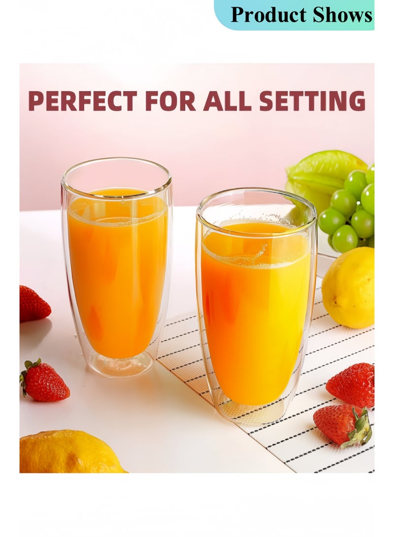 Double Wall High-Heat Borosilicate Glass Transparent Double-layer Anti-scalding Water Cup Coffee Mugs Insulated Thermo Glass High-Temperature Shock Resistant - Image 4
