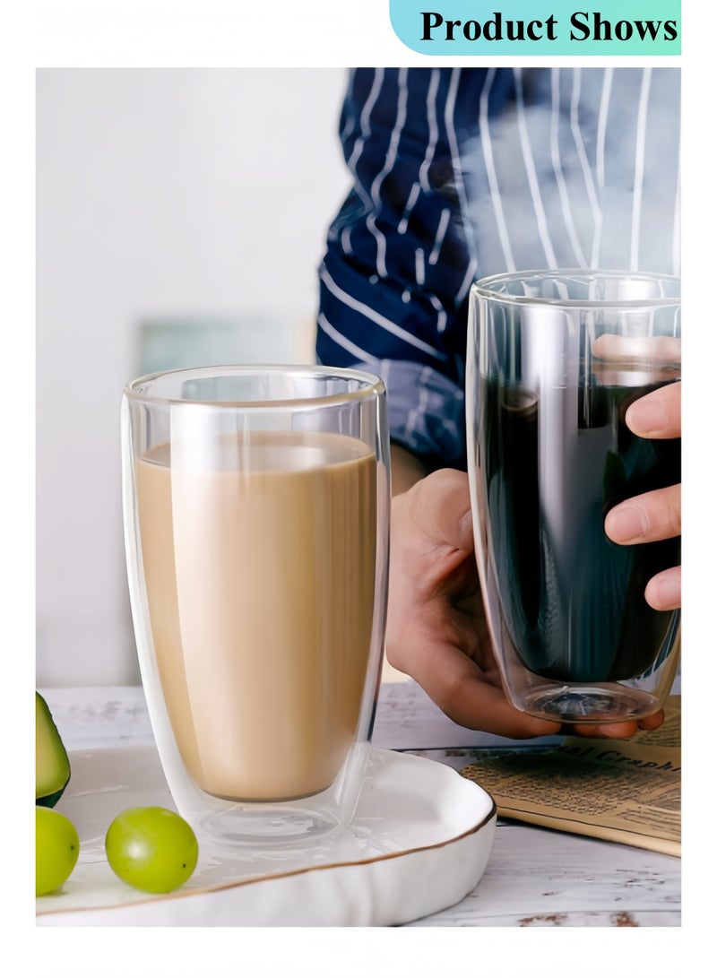 Double Wall High-Heat Borosilicate Glass Transparent Double-layer Anti-scalding Water Cup Coffee Mugs Insulated Thermo Glass High-Temperature Shock Resistant - Image 3