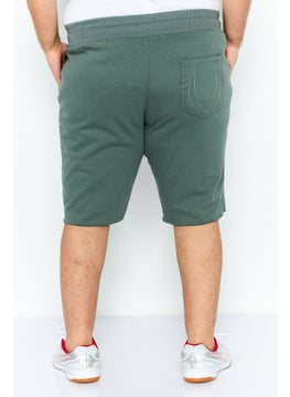 TRUE RELIGION Men Drawstring Brand Logo Jogger Shorts, Olive  - Image 4