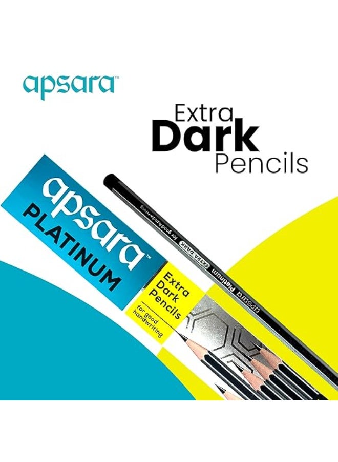 Apsara Platinum Extra Dark Pencils - Pack of 10 - Image 1