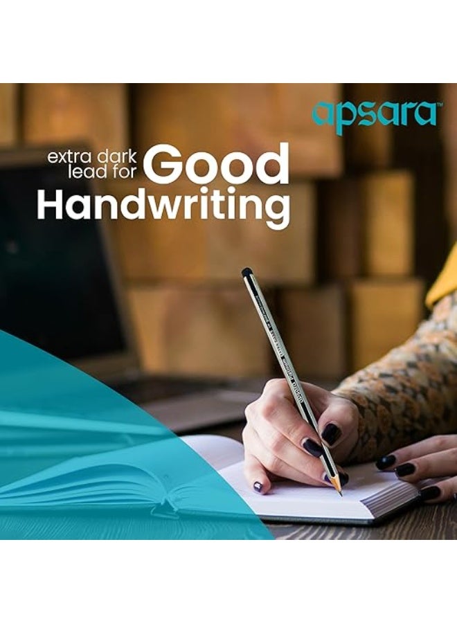 Apsara Platinum Extra Dark Pencils - Pack of 10 - Image 3