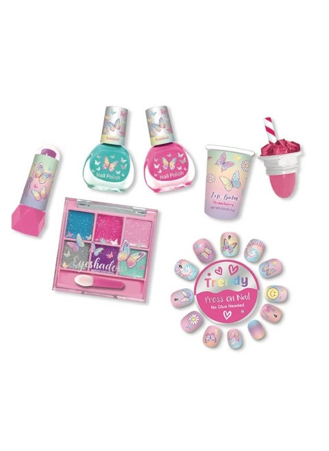 Tie Dye Butterfly Carryall Cosmetic Set