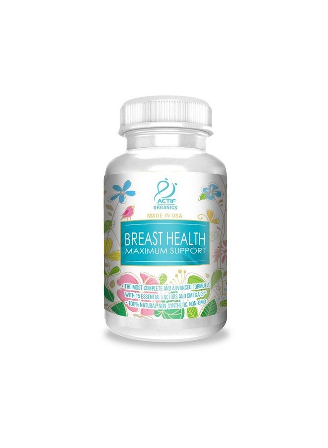 ACTIF Breast Health Maximum Support with 15 Advanced Factors and Omega-3 - Non GMO, Made in USA, 90 Count - Image 1