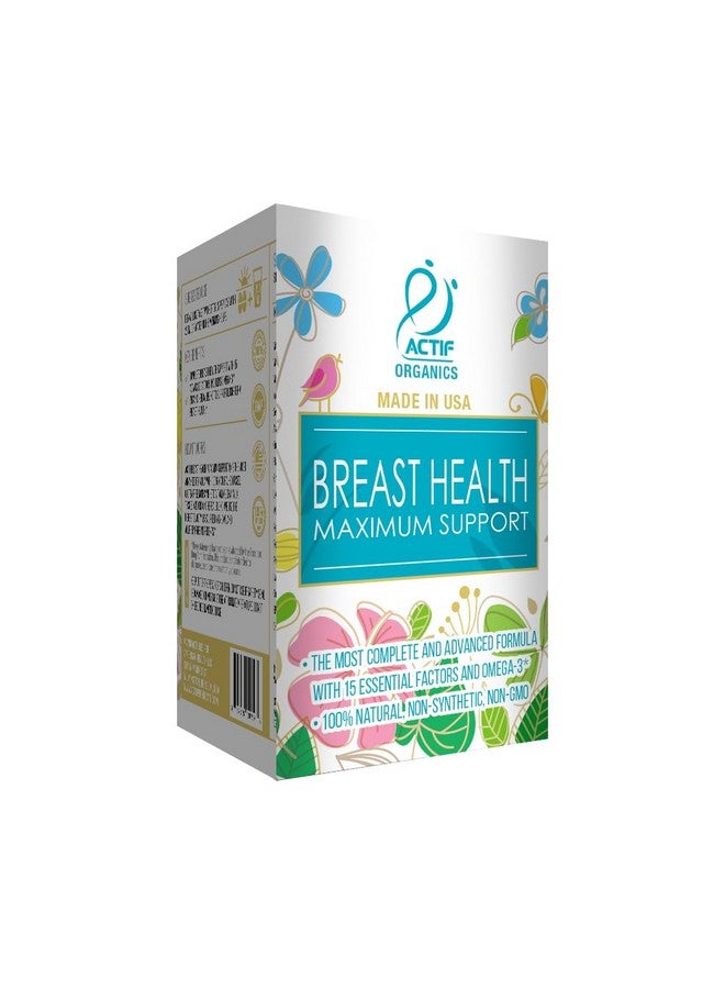ACTIF Breast Health Maximum Support with 15 Advanced Factors and Omega-3 - Non GMO, Made in USA, 90 Count - Image 2