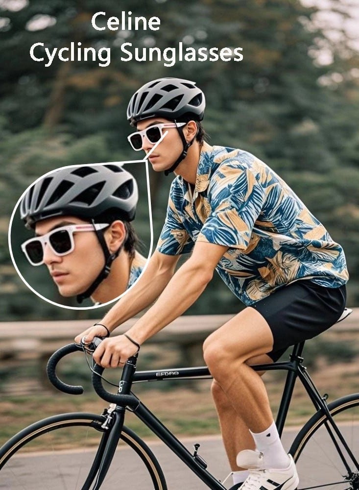 سيلين 100٪ UVA / UVB حماية Unisex النظارات الشمسية المعدنية للدراجات النظارات الشمسية - Image 2