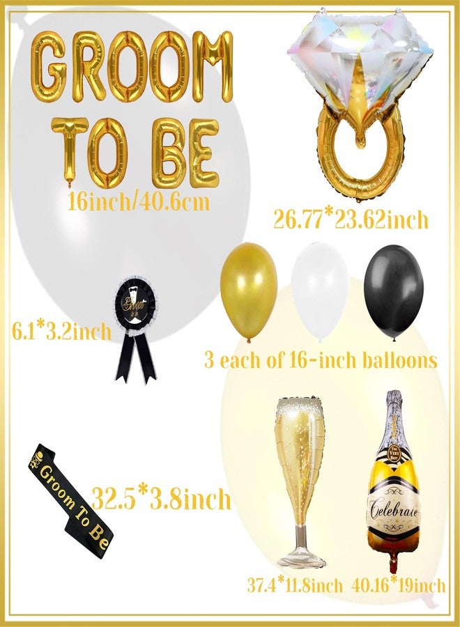 Roaring Good Time 24 PCS Groom To Be Sash Groom To Be Decoration Groom To Be Balloons Groom To Be Groom To Be Banner Groom Team Party Decoration Groom Party Supplies - Image 2