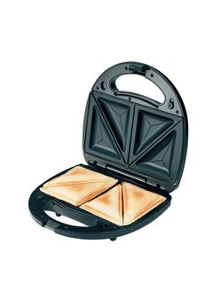 Generic Sandwich Maker, Sandwich Grill, Removable Non-Stick Plates, Stainless Steel, Cool Touch Handle, Suitable for Breakfast, Lunch, Snacks, 1000w, Black  - Image 1